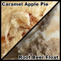 Premium Ice Cream – Caramel Apple Pie and Rootbeer Float. Gourmet Popcorn – Vanilla Cashew, Double Cheddar and White Cheddar