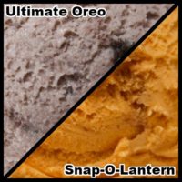 Ice Cream – Snap-O-Lantern and Ultimate Oreo. Gourmet Popcorn – “Bacon Caramel Cashew” and “Sea Salt with Cracked Black Pepper”